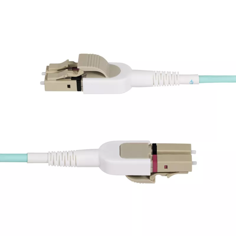 StarTech.com cabo de fibra ótica LC para LC (UPC) OM4 comutável de 5m (16.4ft) 50/125µm, 100G, mudança de polaridade sem ferramentas, baixa perda de inserção – Cabo jumper de fibra LSZH