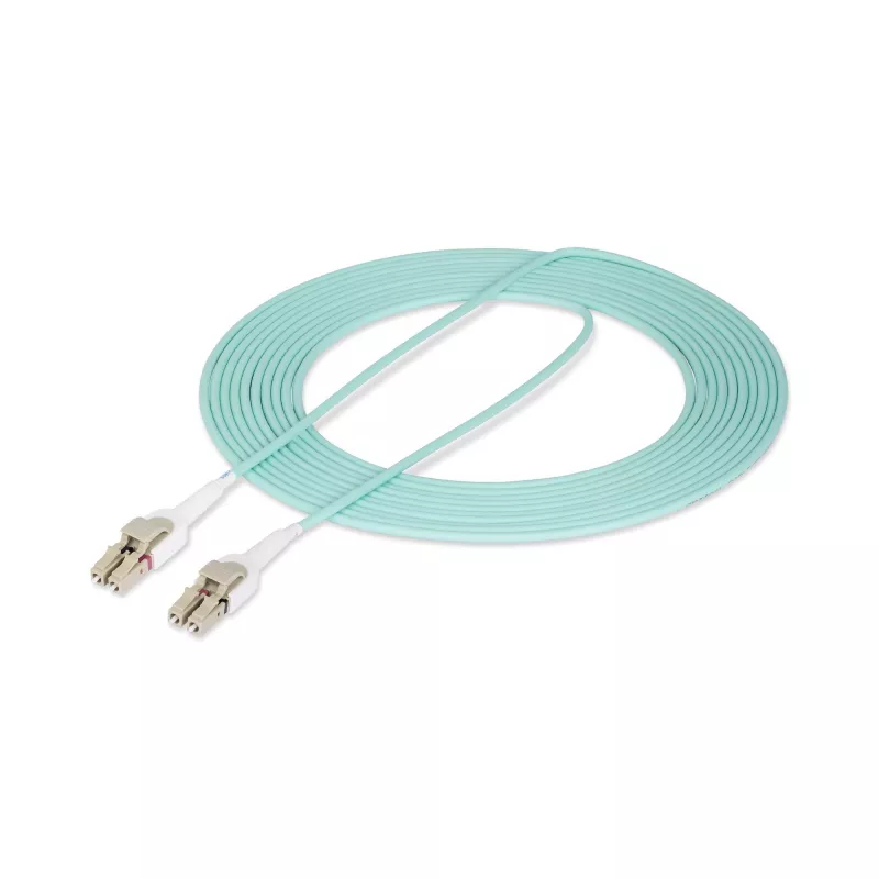 StarTech.com cabo de fibra ótica LC para LC (UPC) OM4 comutável de 5m (16.4ft) 50/125µm, 100G, mudança de polaridade sem ferramentas, baixa perda de inserção – Cabo jumper de fibra LSZH