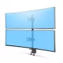 StarTech.com suporte de mesa para 2 monitores empilhados verticalmente, dual 49 polegadas, total 32 kg, grampo C, sistema VESA de libertação rápida, ecrã panorâmico 16:9/Ultra-wide 32:9, TAA