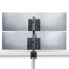 StarTech.com suporte de mesa para 2 monitores empilhados verticalmente, dual 49 polegadas, total 32 kg, grampo C, sistema VESA de libertação rápida, ecrã panorâmico 16:9/Ultra-wide 32:9, TAA