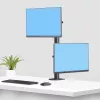 StarTech.com suporte de mesa para 2 monitores empilhados verticalmente, dual 49 polegadas, total 32 kg, grampo C, sistema VESA de libertação rápida, ecrã panorâmico 16:9/Ultra-wide 32:9, TAA