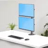 StarTech.com suporte de mesa para 2 monitores empilhados verticalmente, dual 49 polegadas, total 32 kg, grampo C, sistema VESA de libertação rápida, ecrã panorâmico 16:9/Ultra-wide 32:9, TAA