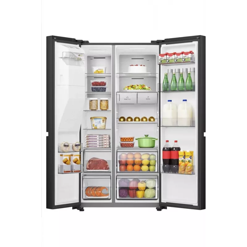 Hisense RS818N4TFC Frigorífico side-by-side Independente 632 L Preto, Aço inoxidável