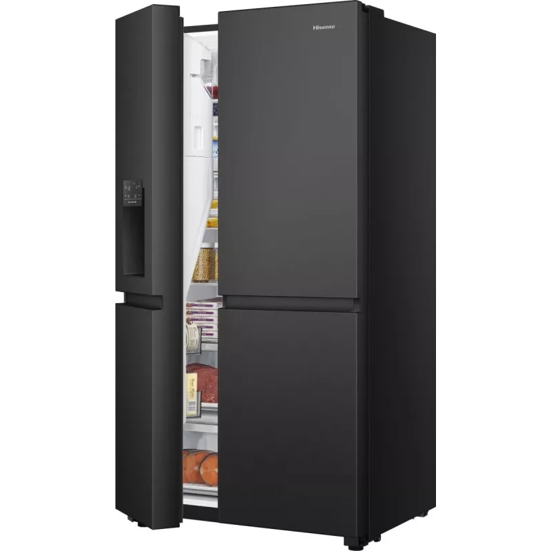 Hisense RS818N4TFC Frigorífico side-by-side Independente 632 L Preto, Aço inoxidável