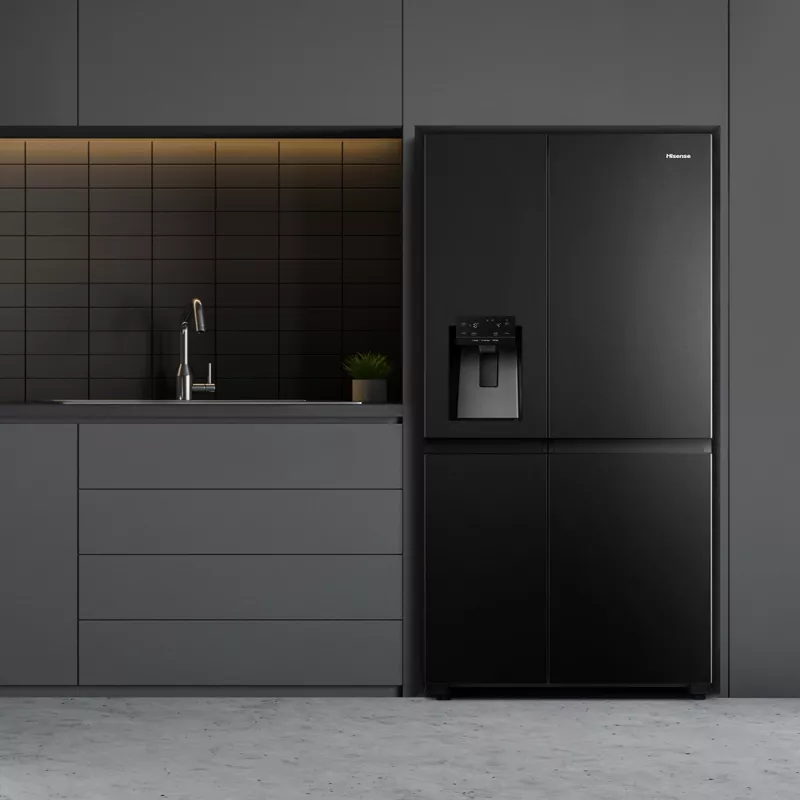 Hisense RS818N4TFC Frigorífico side-by-side Independente 632 L Preto, Aço inoxidável