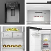 Hisense RS818N4TFC Frigorífico side-by-side Independente 632 L Preto, Aço inoxidável
