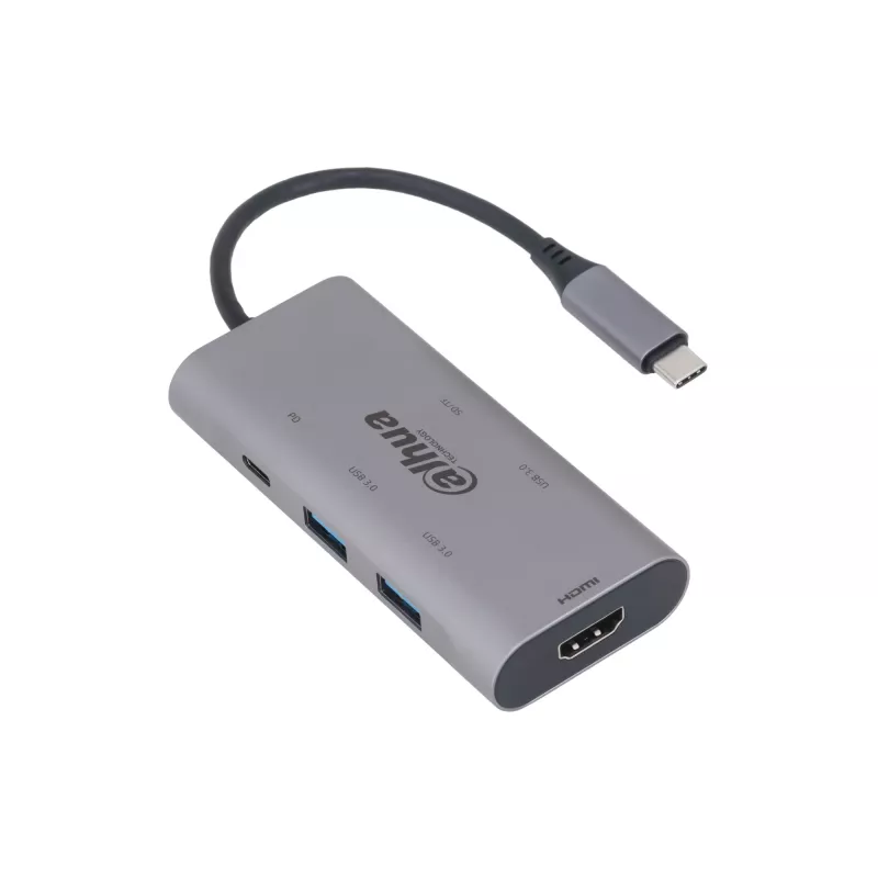 Dahua Technology docking station 7-em-1 USB 3.1 Type-C para USB 3.0 + HDMI + SD/TF + PD