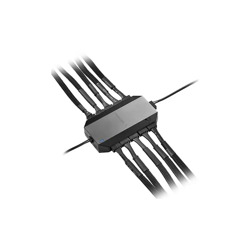 Controlador de ventoinhas DeepCool FH-10, conector de ventoinha de 4 pinos, preto, 80×46×15 mm