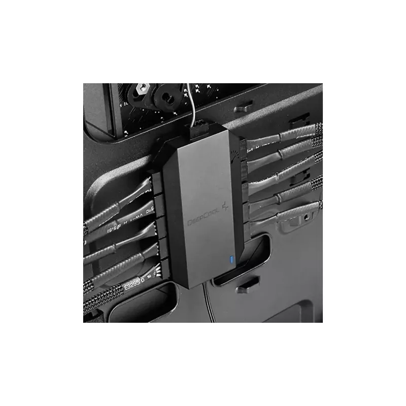 Controlador de ventoinhas DeepCool FH-10, conector de ventoinha de 4 pinos, preto, 80×46×15 mm