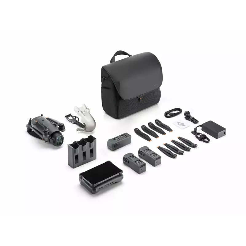 Quadcóptero DJI Mavic 4 Pro 512 GB Creator Combo (DJI RC Pro 2) – cinzento, 4 rotores, 100 MP, 12288×8192 px, bateria 6654 mAh, 41000 m de alcance, 27 m/s, 1,063 kg