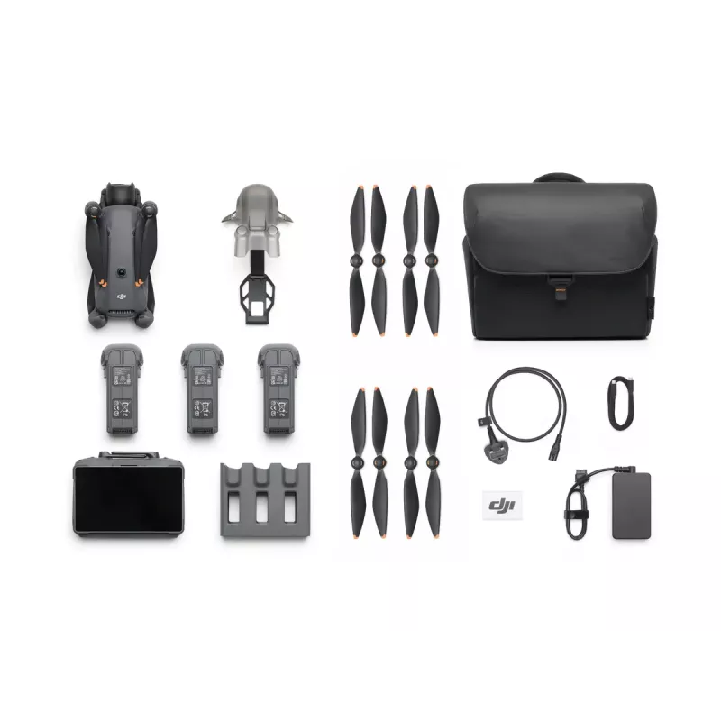 Quadcóptero DJI Mavic 4 Pro 512 GB Creator Combo (DJI RC Pro 2) – cinzento, 4 rotores, 100 MP, 12288×8192 px, bateria 6654 mAh, 41000 m de alcance, 27 m/s, 1,063 kg