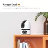 Câmara de vigilância IP IMOU Ranger Dual Pro 6MP — interior, mesa, 2304×1296, 3,6mm, zoom digital 8×, ângulo de visão 91°×47°