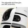 Câmara de vigilância IP IMOU Ranger Dual Pro 6MP — interior, mesa, 2304×1296, 3,6mm, zoom digital 8×, ângulo de visão 91°×47°