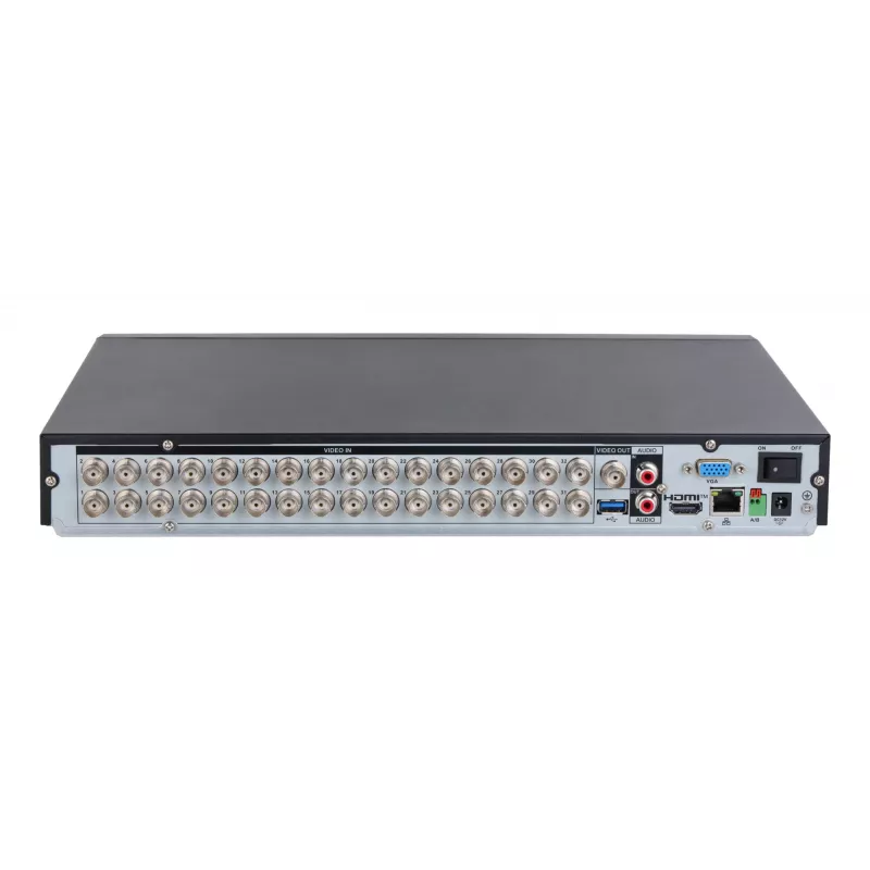 DVR Dahua 32 canais Penta-brid 5MP/1080P 1U XVR5232AN-I3/T, 2×SATA, WizSense, preto