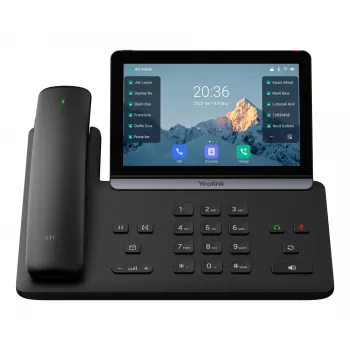 Telefone IP Yealink Yealink-SIP-T88W Pro — Android, 7 polegadas (1024×600) LCD, telefone com fios e sem fios, Bluetooth, PoE, preto