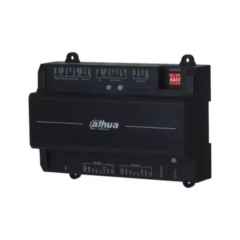 Controlador de porta de segurança Dahua DHI-ASC2202B-S — Controlador de 2 portas Bare, 12 V, 24 W, RJ-45/RS-485