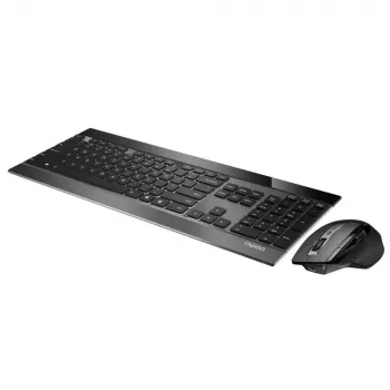 Teclado e rato Rapoo 9900m Office QWERTZ Preto