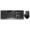 Teclado e rato Rapoo 9900m Office QWERTZ Preto