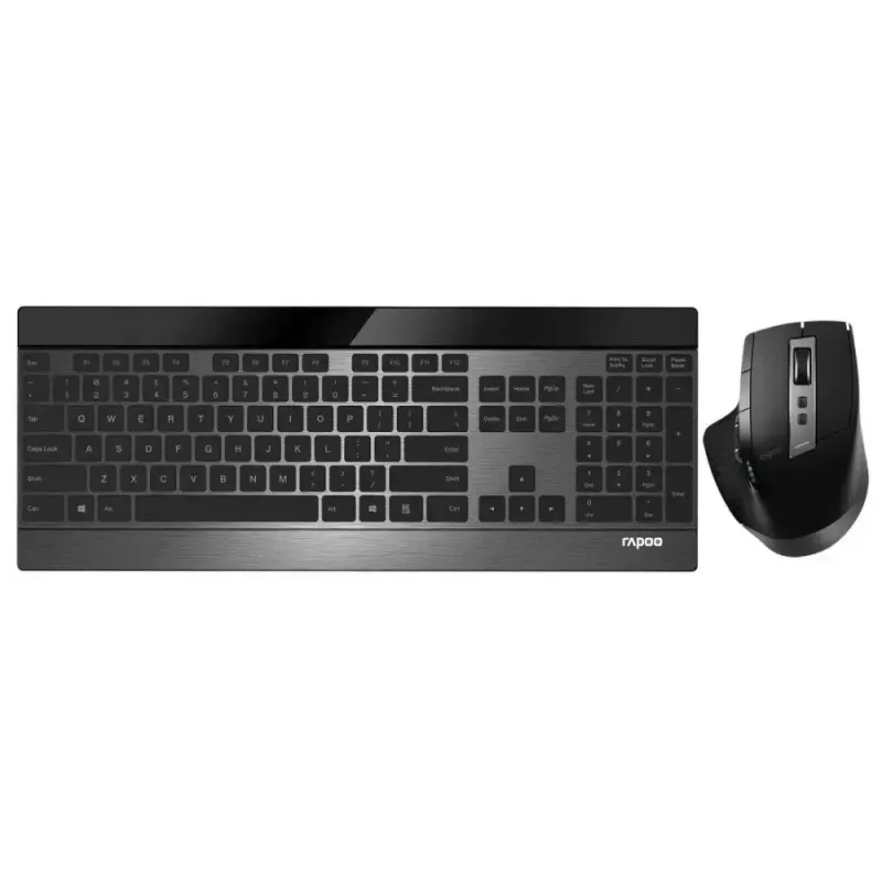 Teclado e rato Rapoo 9900m Office QWERTZ Preto