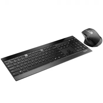 Teclado e rato Rapoo 9900m Office QWERTZ Preto