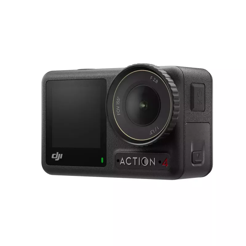 Câmara de ação DJI Osmo Action 4 – 4K Ultra HD, sensor CMOS, campo de visão 155°, MicroSD até 512 GB, à prova de água 18 m, 145 g
