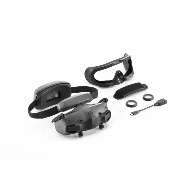 Visor montado na cabeça dedicado DJI Goggles 3 Micro-OLED 1920x1080, IPD ajustável, 0,47 kg, cinzento/preto