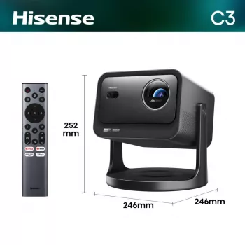 Projetor HISENSE C3 4K Trichroma Laser Beamer 2.500 ANSI-Lumen, modelo 20017736