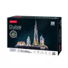 Puzzle 3D CubicFun City Line Dubai LED, 182 peças, 532×48 mm, a partir de 10 anos