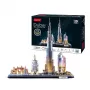 Puzzle 3D CubicFun City Line Dubai LED, 182 peças, 532×48 mm, a partir de 10 anos