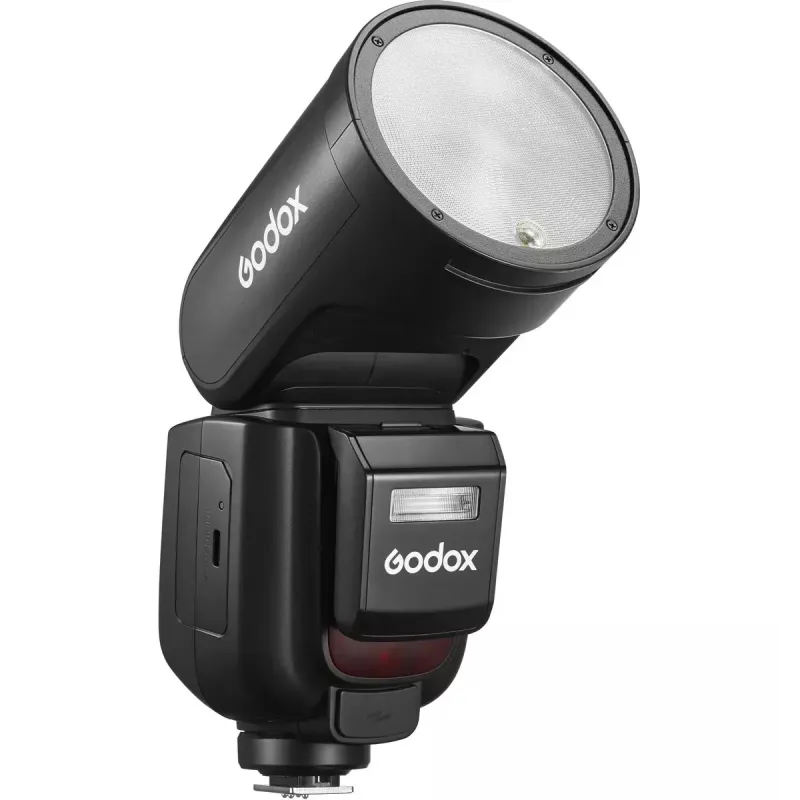 Flash para câmara de vídeo Godox V1Pro preto 1,5 s de tempo de reciclagem
