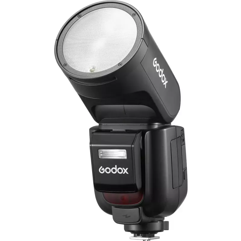 Flash para câmara de vídeo Godox V1Pro preto 1,5 s de tempo de reciclagem