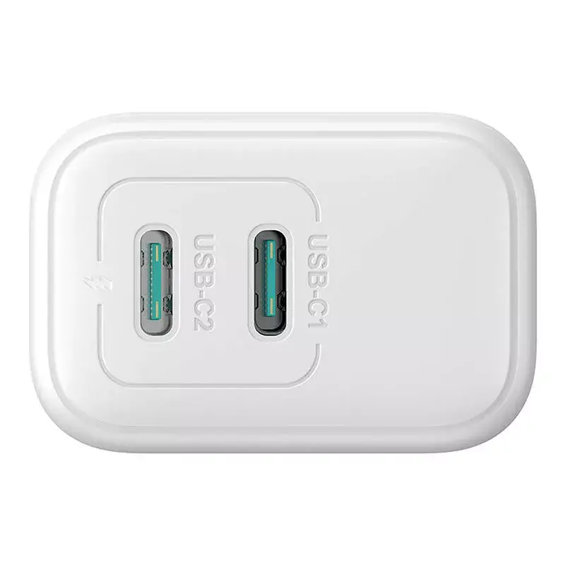 Fonte de alimentação Joyroom JR-TCF12 porta dupla 20W (USB-C x2) branco