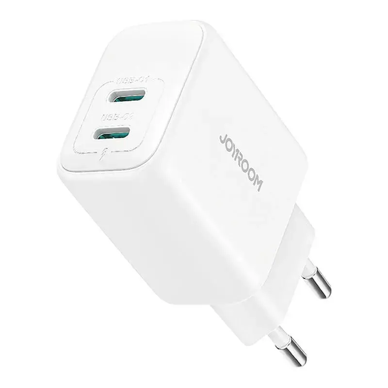 Fonte de alimentação Joyroom JR-TCF12 porta dupla 20W (USB-C x2) branco