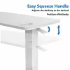 Mesa de altura ajustável up up W-1-20TMF — Branco, secretária de altura ajustável