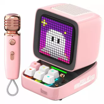 Altifalante portátil Mono Divoom Ditoo-Mic Mini Rosa