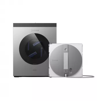 Robô de limpeza de janelas Ecovacs WINBOT W3 OMNI, bateria 4500 mAh, 270×270×76 mm, prateado/branco