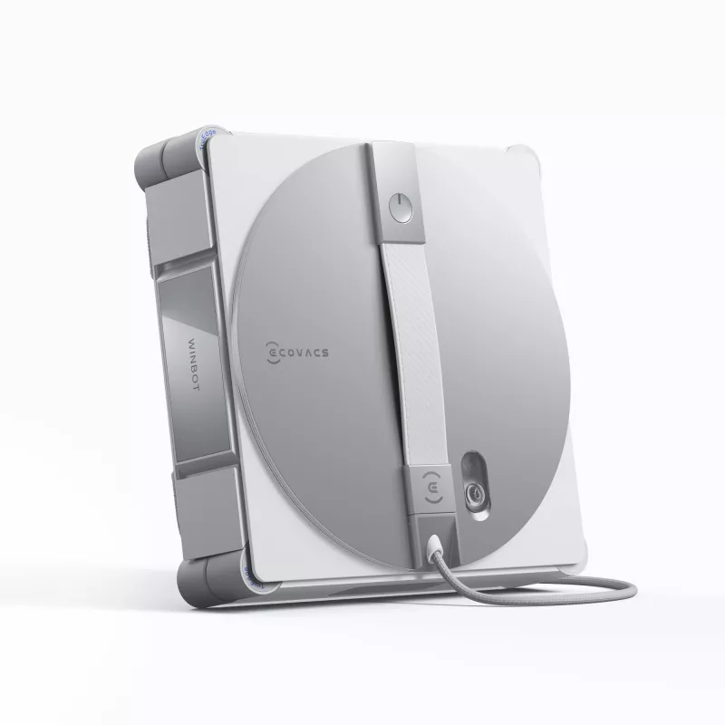 Robô de limpeza de janelas Ecovacs WINBOT W3 OMNI, bateria 4500 mAh, 270×270×76 mm, prateado/branco