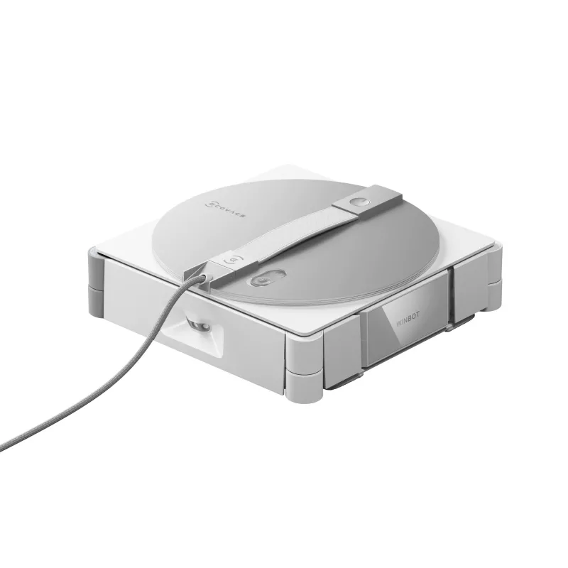 Robô de limpeza de janelas Ecovacs WINBOT W3 OMNI, bateria 4500 mAh, 270×270×76 mm, prateado/branco