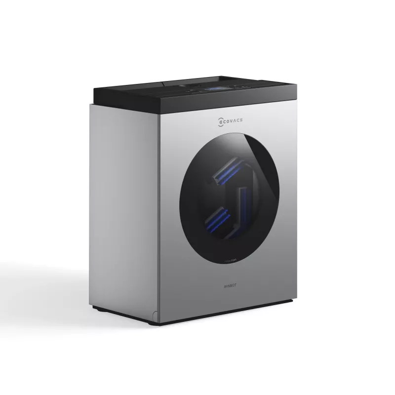 Robô de limpeza de janelas Ecovacs WINBOT W3 OMNI, bateria 4500 mAh, 270×270×76 mm, prateado/branco