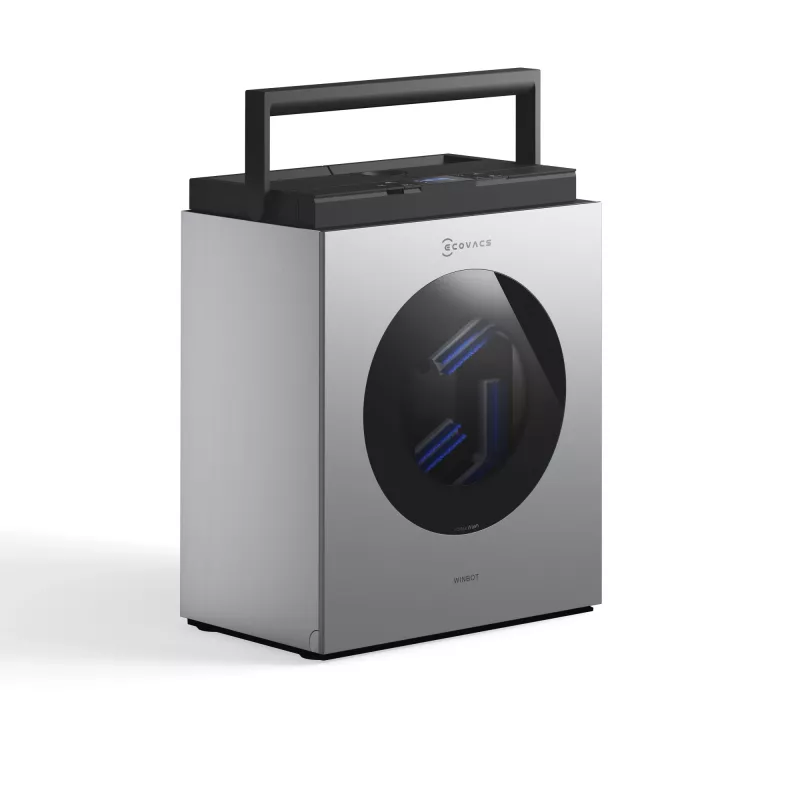 Robô de limpeza de janelas Ecovacs WINBOT W3 OMNI, bateria 4500 mAh, 270×270×76 mm, prateado/branco