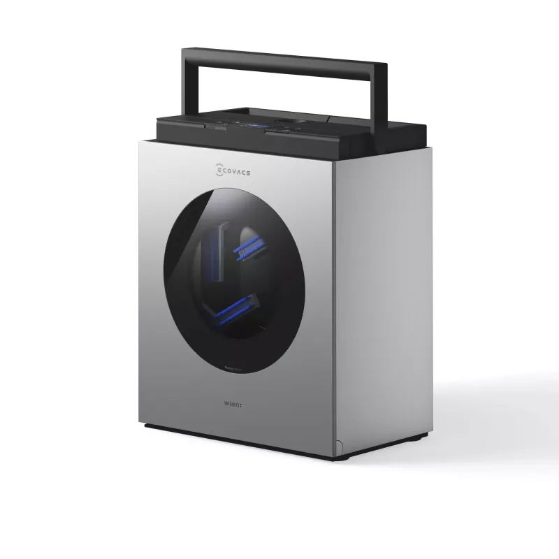Robô de limpeza de janelas Ecovacs WINBOT W3 OMNI, bateria 4500 mAh, 270×270×76 mm, prateado/branco