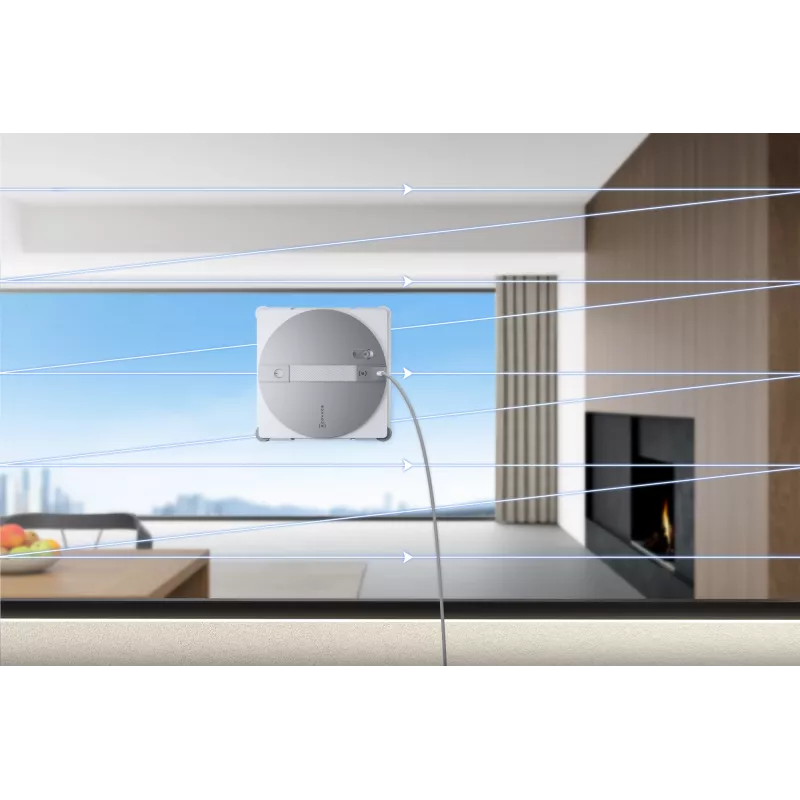 Robô de limpeza de janelas Ecovacs WINBOT W3 OMNI, bateria 4500 mAh, 270×270×76 mm, prateado/branco