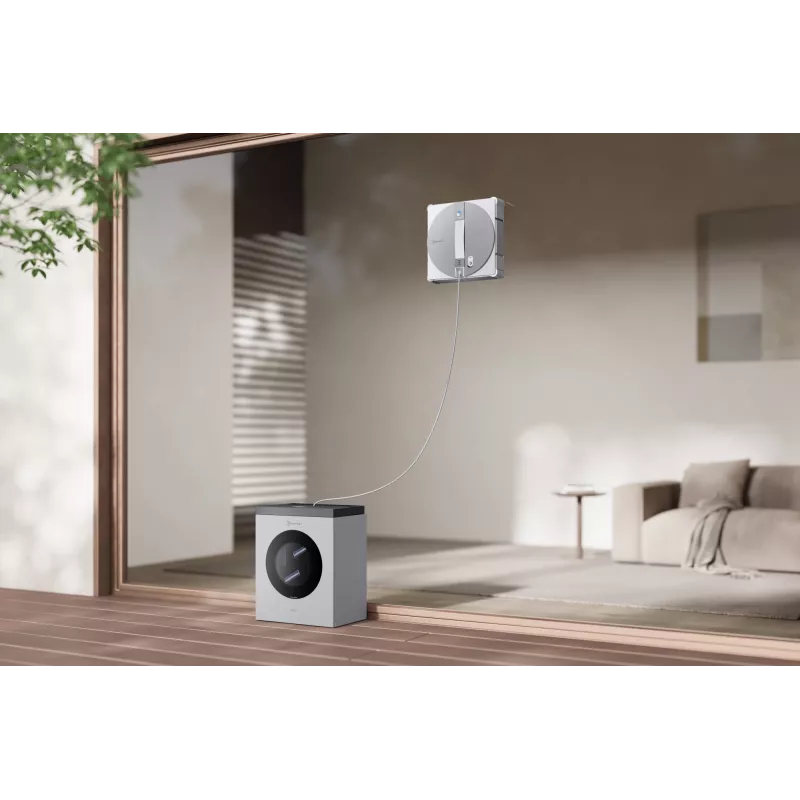 Robô de limpeza de janelas Ecovacs WINBOT W3 OMNI, bateria 4500 mAh, 270×270×76 mm, prateado/branco
