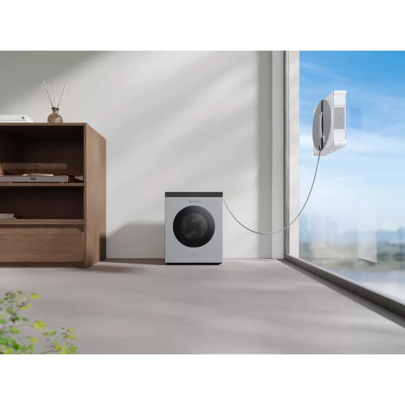 Robô de limpeza de janelas Ecovacs WINBOT W3 OMNI, bateria 4500 mAh, 270×270×76 mm, prateado/branco