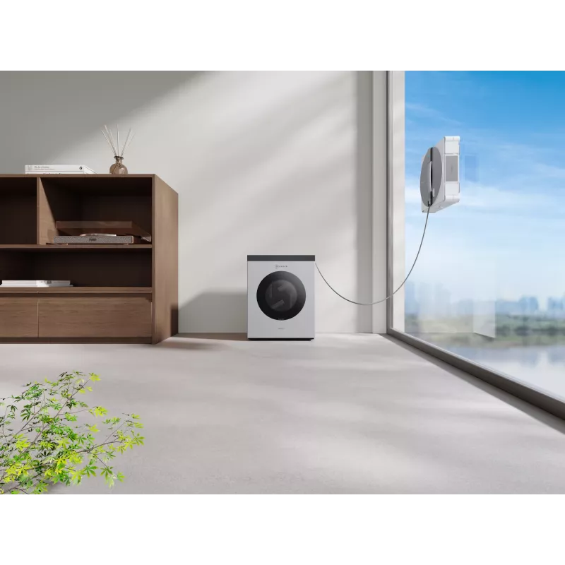 Robô de limpeza de janelas Ecovacs WINBOT W3 OMNI, bateria 4500 mAh, 270×270×76 mm, prateado/branco