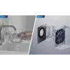 Robô de limpeza de janelas Ecovacs WINBOT W3 OMNI, bateria 4500 mAh, 270×270×76 mm, prateado/branco