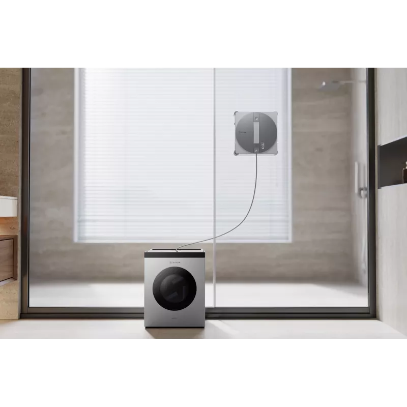 Robô de limpeza de janelas Ecovacs WINBOT W3 OMNI, bateria 4500 mAh, 270×270×76 mm, prateado/branco