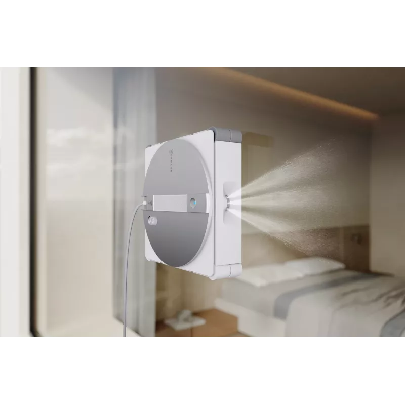 Robô de limpeza de janelas Ecovacs WINBOT W3 OMNI, bateria 4500 mAh, 270×270×76 mm, prateado/branco