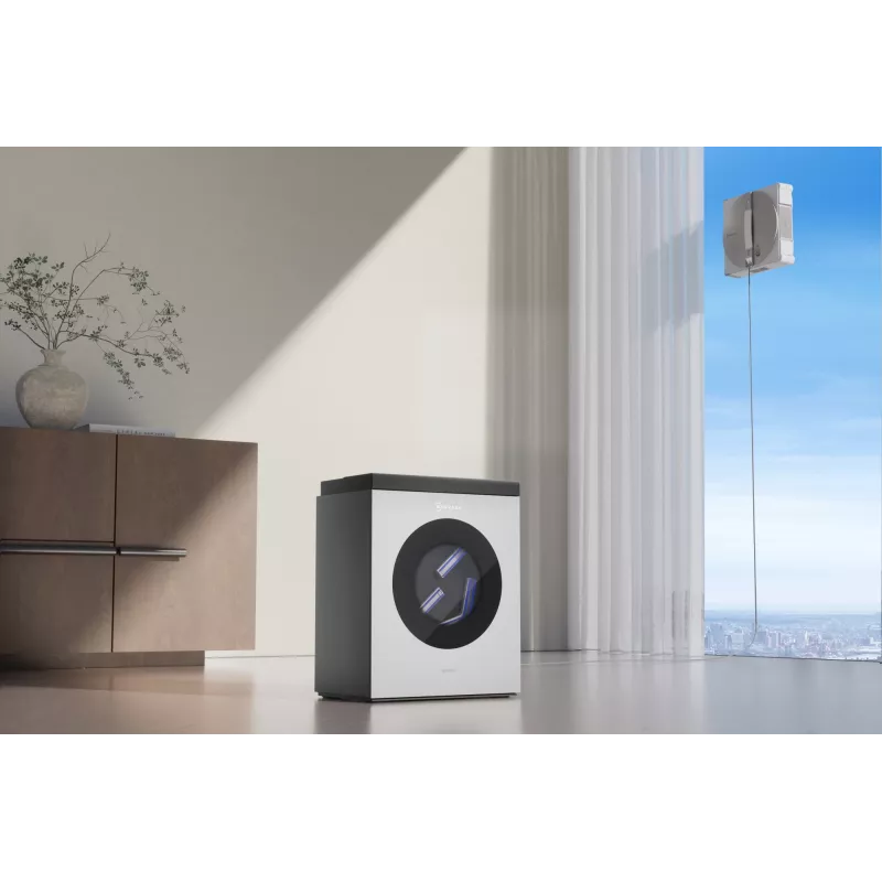 Robô de limpeza de janelas Ecovacs WINBOT W3 OMNI, bateria 4500 mAh, 270×270×76 mm, prateado/branco