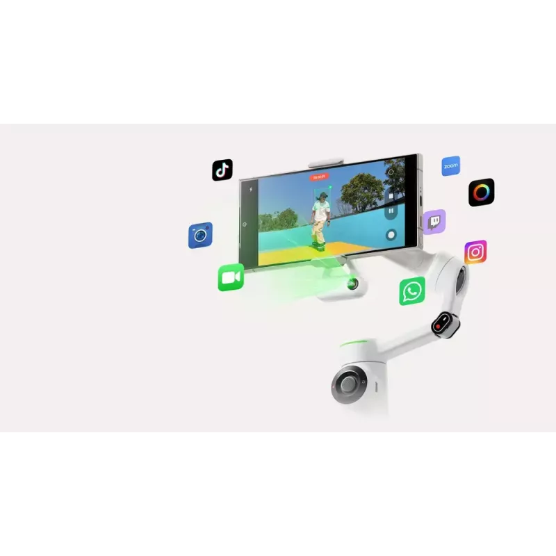 Estabilizador de câmara para smartphone Insta360 Flow 2 Pro Creator Bundle rotação 360°